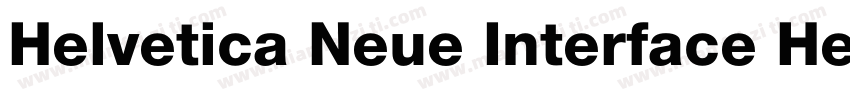 Helvetica Neue Interface Heavy字体转换